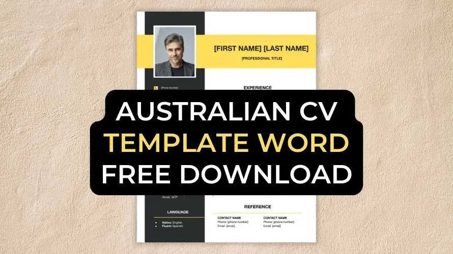 Australian CV Template Word Free Download